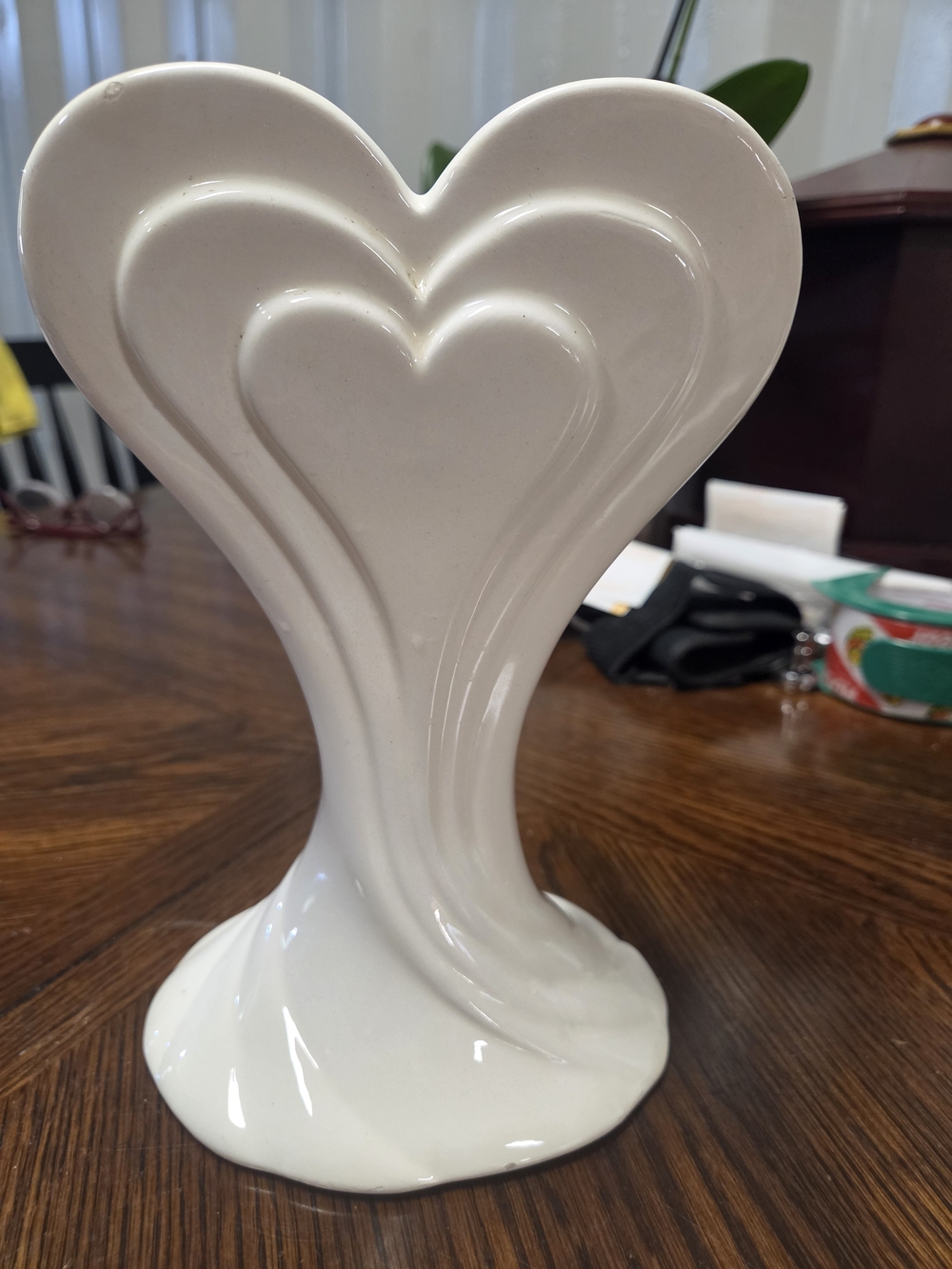 Ceramic Heart Accent Sculpture - Decorative Home Accent